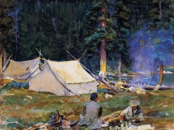  Lake Art - Camping at Lake OHara John Singer Sargent